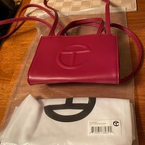 Small oxblood gently used Telfar bag. Purchased new from a Telfar stockist.